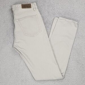 Johnnie-O Hugo Jeans Mens 32x34 Khaki Nickel Stretch Denim Straight Leg Jeans